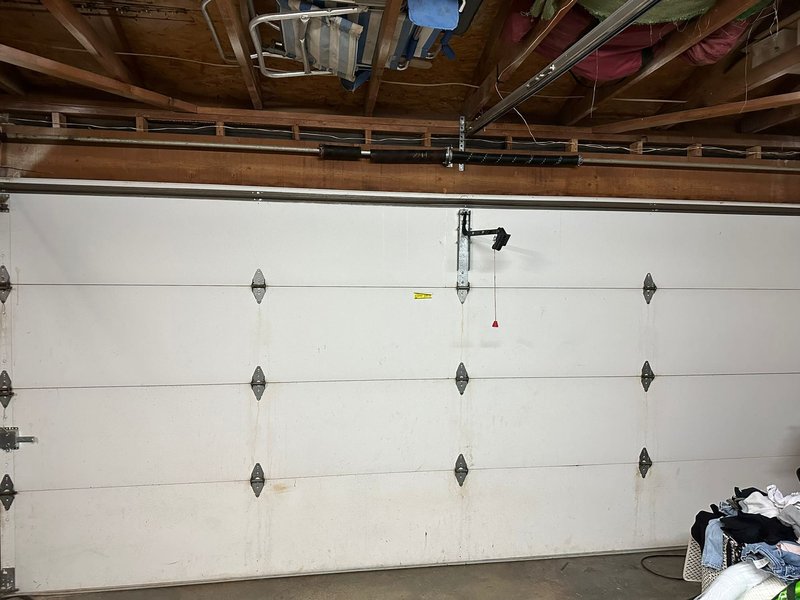 White Sectional Garage Door Spring Replacement ,  24/7 Garage Door and Gate Services, Inland Empire CA