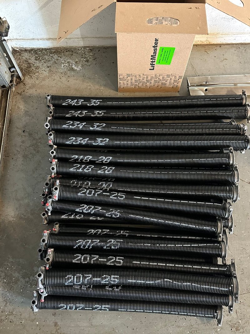 Torsion Spring Replacement Inventory ,  24/7 Garage Door and Gate Services, Inland Empire CA