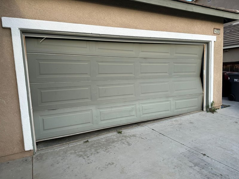 Dented and Misaligned Garage Door ,  24/7 Garage Door and Gate Services, Inland Empire CA