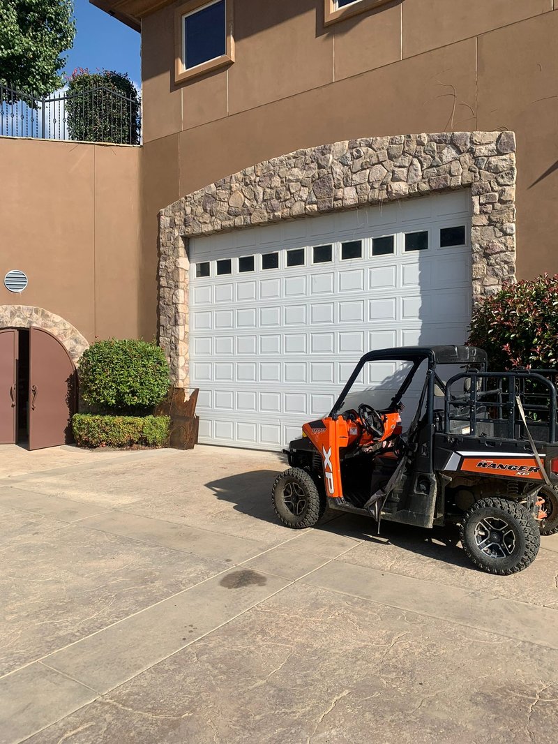 White Sectional Garage Door With Windows ,  24/7 Garage Door and Gate Services, Inland Empire CA
