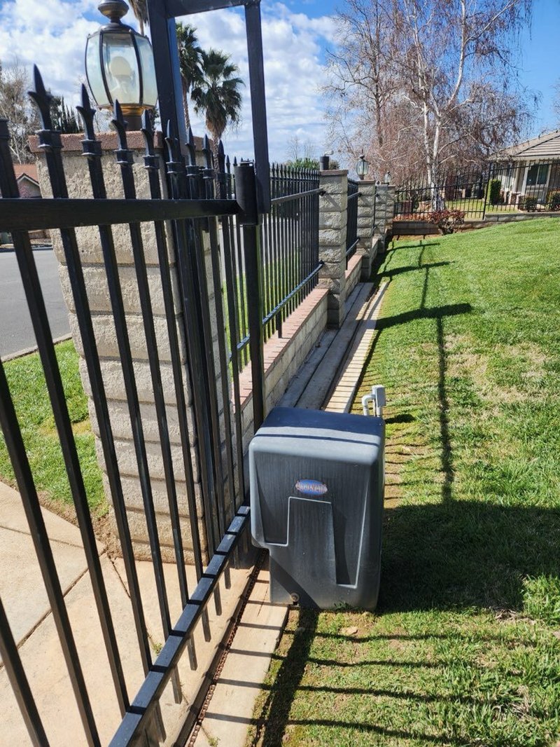 Wrought-Iron Fence With Slide Gate Operator ,  24/7 Garage Door and Gate Services, Inland Empire CA
