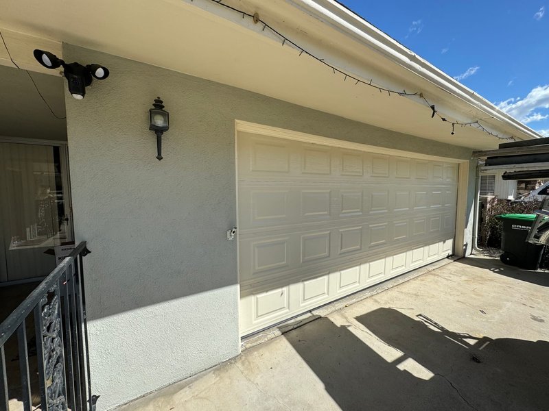 Almond Short-Panel Sectional Garage Door ,  24/7 Garage Door and Gate Services, Inland Empire CA