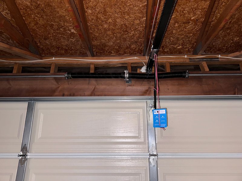 White Garage Door Belt Drive Opener Installation ,  24/7 Garage Door and Gate Services, Inland Empire CA