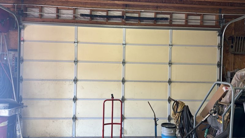 Cream Insulated Sectional Garage Door ,  24/7 Garage Door and Gate Services, Inland Empire CA