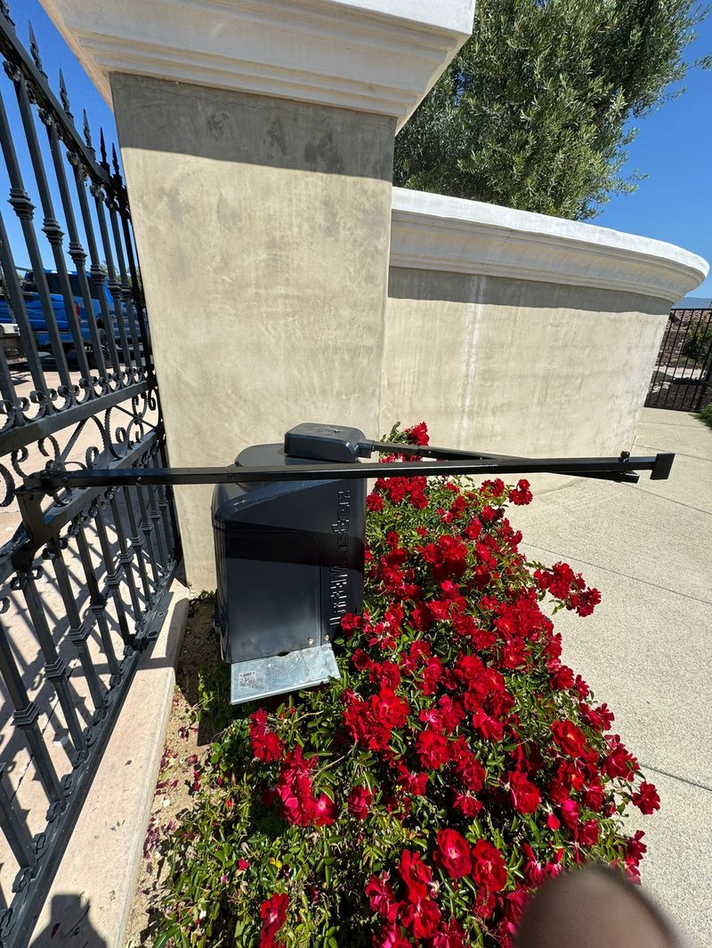 Ornamental Iron Gate Swing Operator Installation ,  24/7 Garage Door and Gate Services, Inland Empire CA