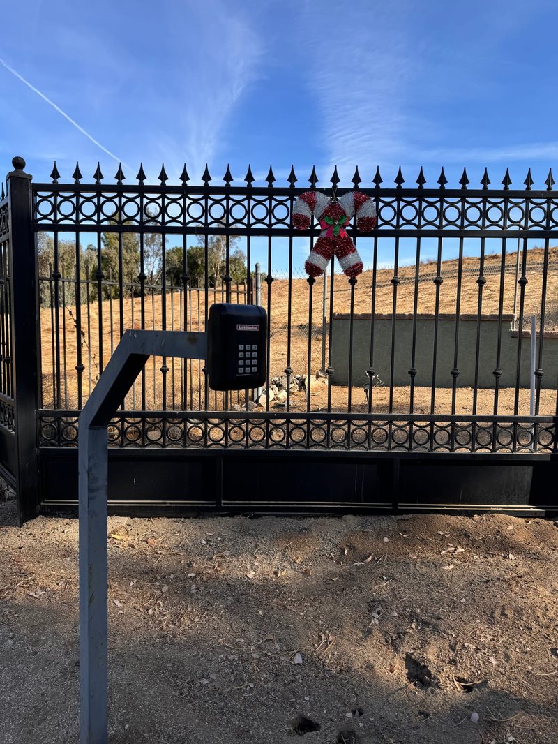 Ornamental Iron Driveway Gate Keypad Operator ,  24/7 Garage Door and Gate Services, Inland Empire CA