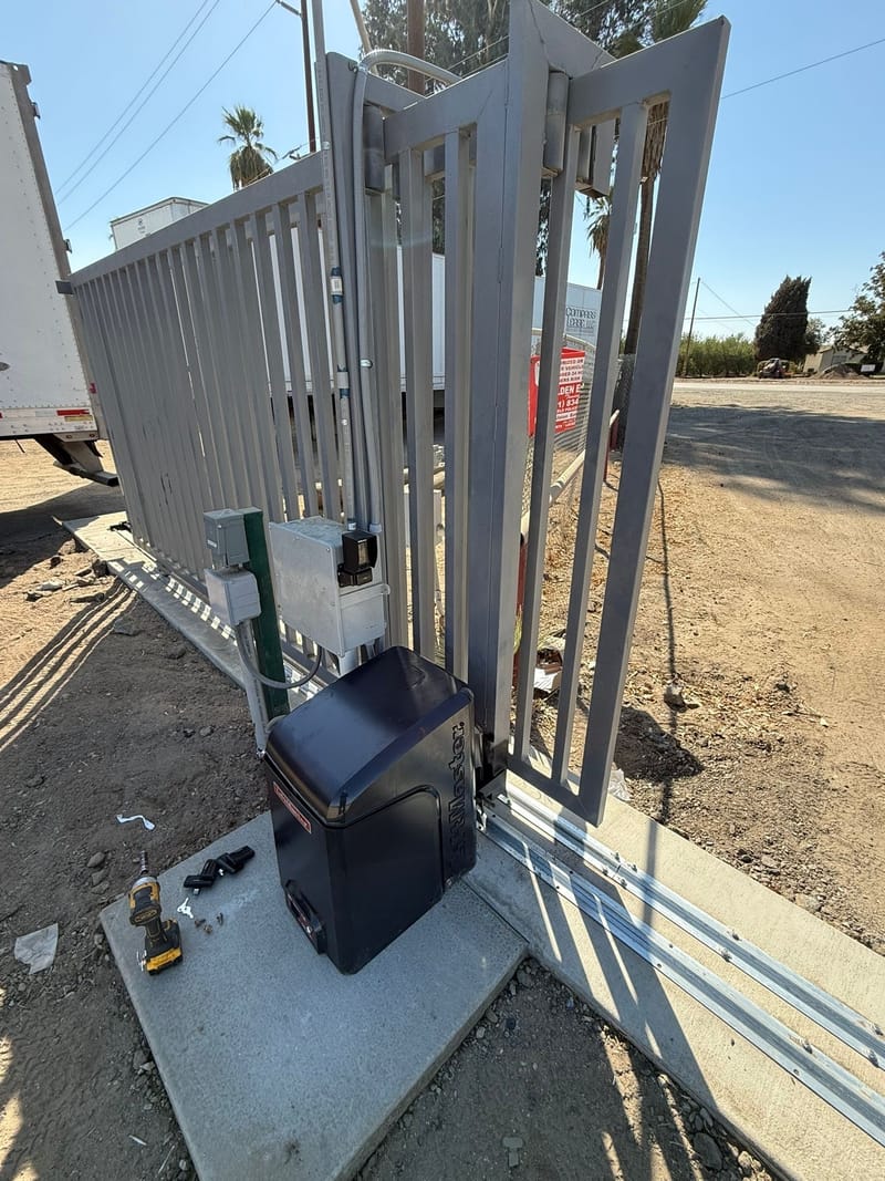 A new gate opener installed in San Bernardino, California