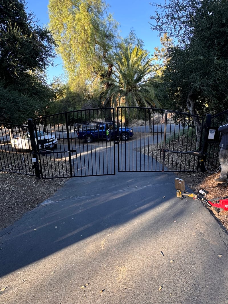 A custom automatic gate built and automated in Moreno Valley, California