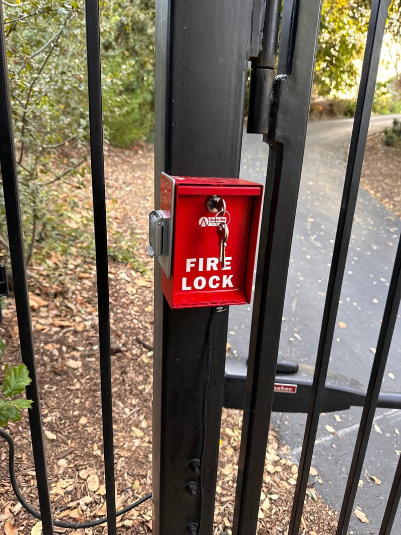 A sliding driveway gate serviced in Ontario, California