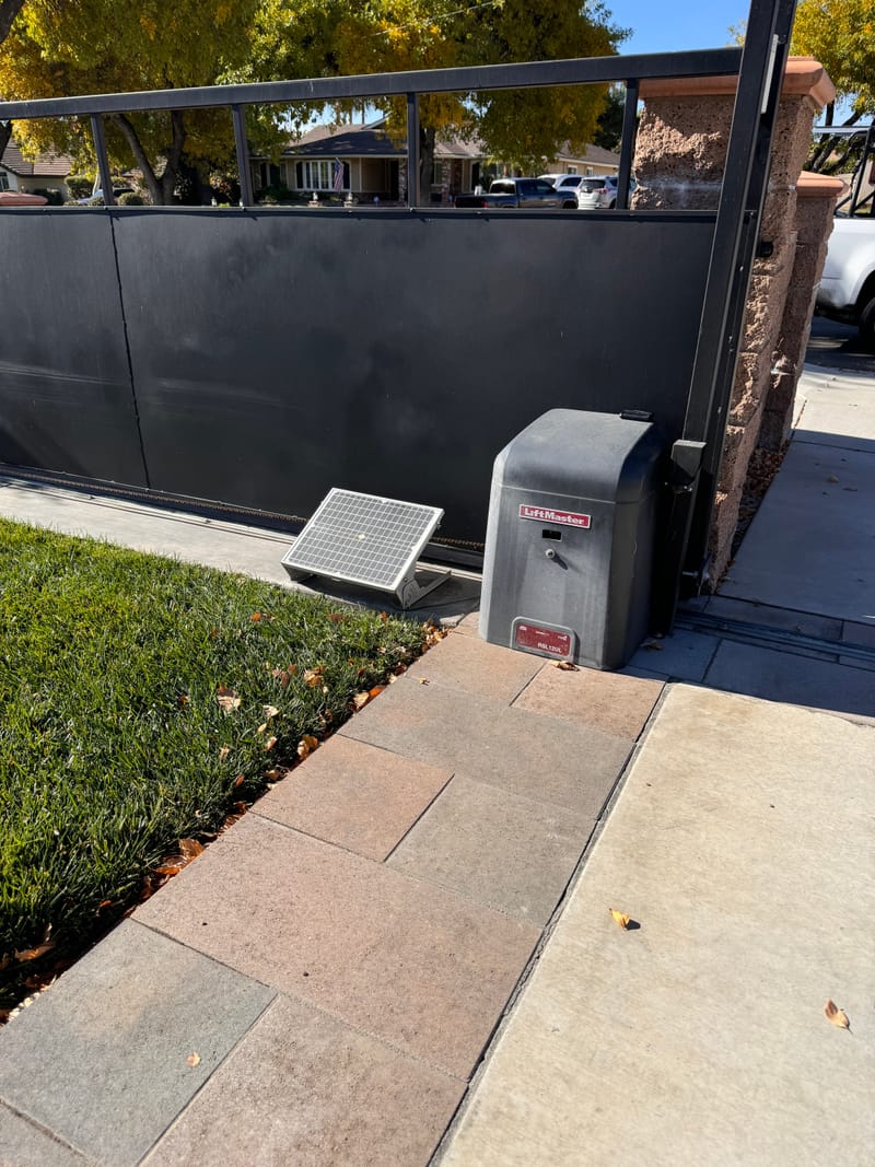 A sliding driveway gate serviced in Corona, California